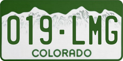 CO license plate 019LMG