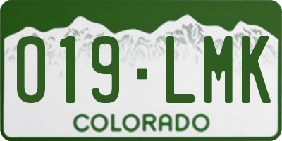 CO license plate 019LMK