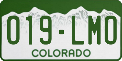 CO license plate 019LMO