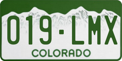 CO license plate 019LMX