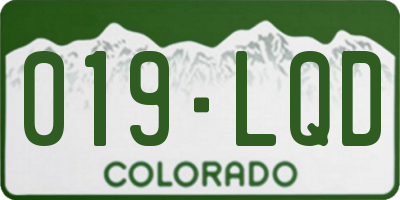 CO license plate 019LQD