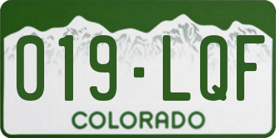 CO license plate 019LQF