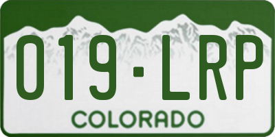 CO license plate 019LRP