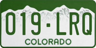 CO license plate 019LRQ