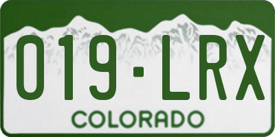 CO license plate 019LRX