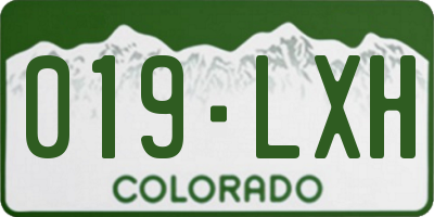 CO license plate 019LXH