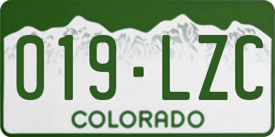 CO license plate 019LZC