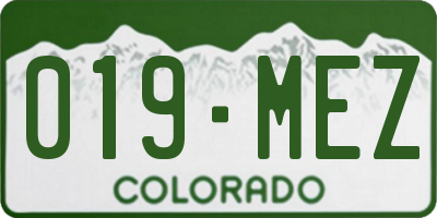 CO license plate 019MEZ