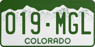 CO license plate 019MGL
