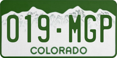 CO license plate 019MGP