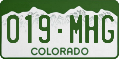 CO license plate 019MHG