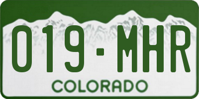 CO license plate 019MHR
