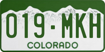 CO license plate 019MKH