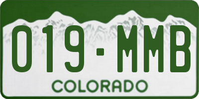 CO license plate 019MMB