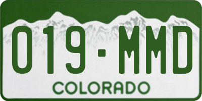 CO license plate 019MMD