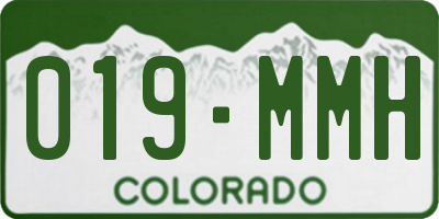 CO license plate 019MMH