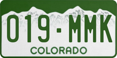CO license plate 019MMK