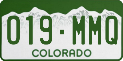 CO license plate 019MMQ