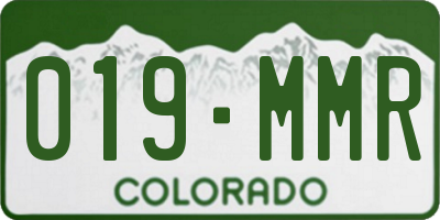 CO license plate 019MMR