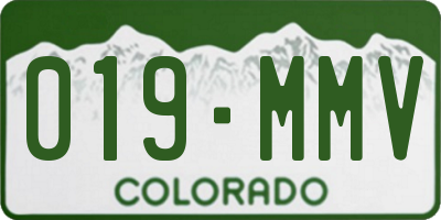 CO license plate 019MMV