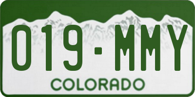 CO license plate 019MMY