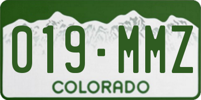 CO license plate 019MMZ