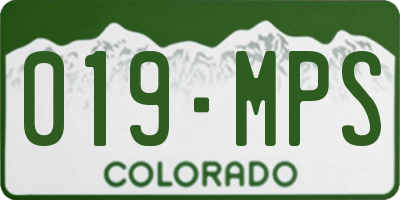 CO license plate 019MPS