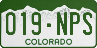 CO license plate 019NPS