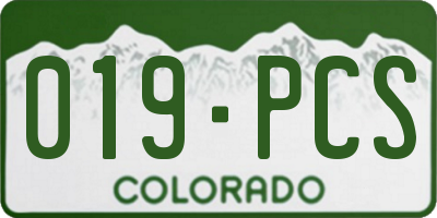 CO license plate 019PCS