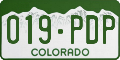 CO license plate 019PDP