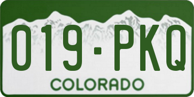 CO license plate 019PKQ