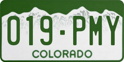 CO license plate 019PMY