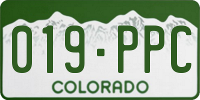 CO license plate 019PPC