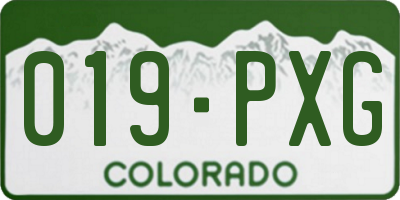 CO license plate 019PXG