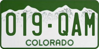 CO license plate 019QAM