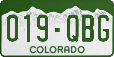 CO license plate 019QBG