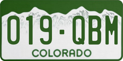 CO license plate 019QBM