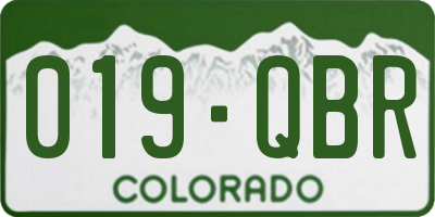 CO license plate 019QBR