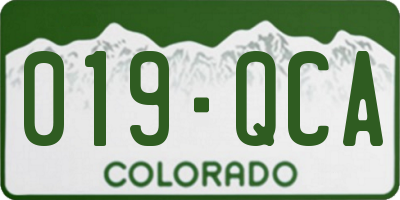 CO license plate 019QCA