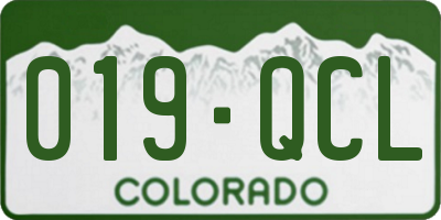 CO license plate 019QCL