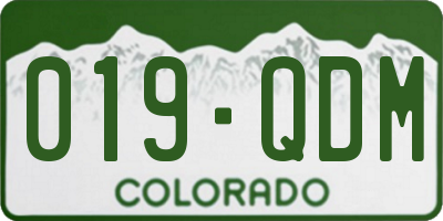 CO license plate 019QDM