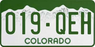 CO license plate 019QEH