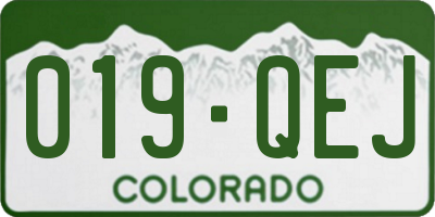 CO license plate 019QEJ