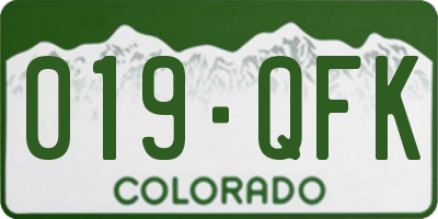 CO license plate 019QFK