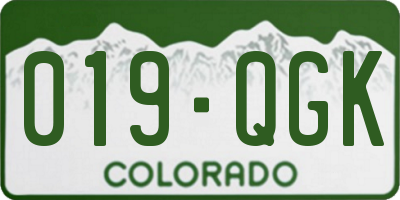 CO license plate 019QGK