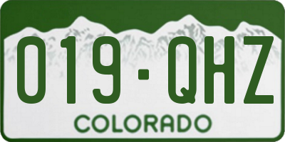 CO license plate 019QHZ