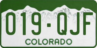 CO license plate 019QJF