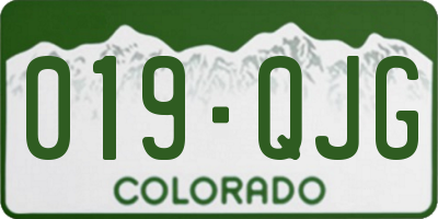 CO license plate 019QJG