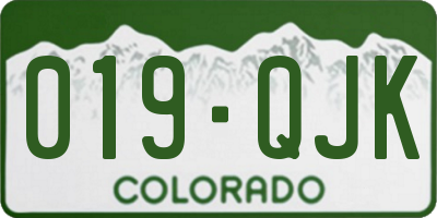 CO license plate 019QJK