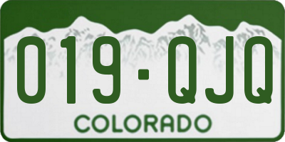 CO license plate 019QJQ